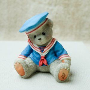 NEW Cherished Teddies Marty RARE BEAR Unique White Grey Fur Vintage 1998 #476722